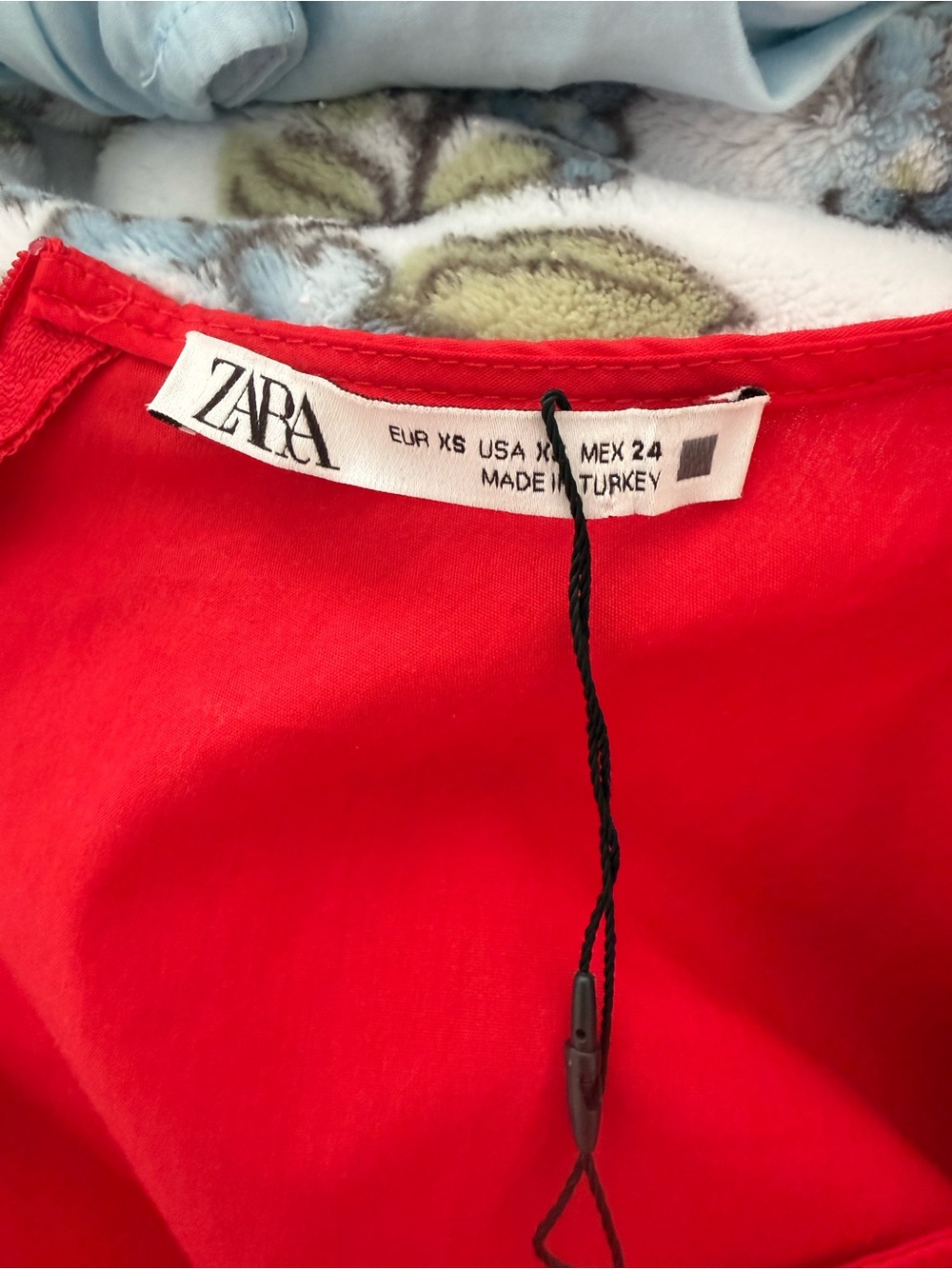 Zara Red Ruched Mini Dress - Picture 2 of 2